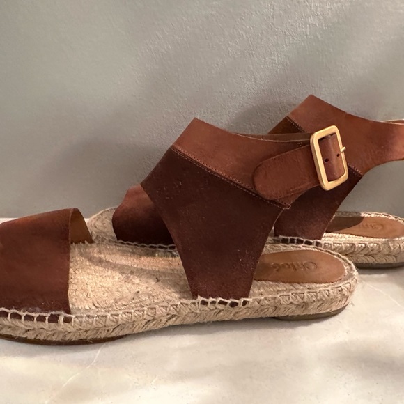 Chloe Shoes - New Without Box Chloe Brown Leather Sandals.  Size 10